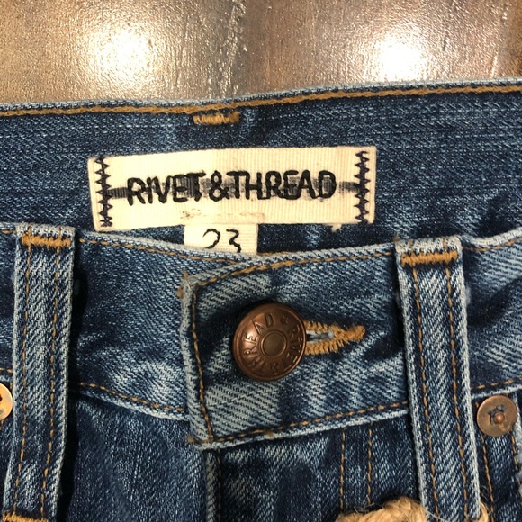 NWT Rivet & Thread Paint Splatter Wide Leg Jeans - Picture 5 of 12